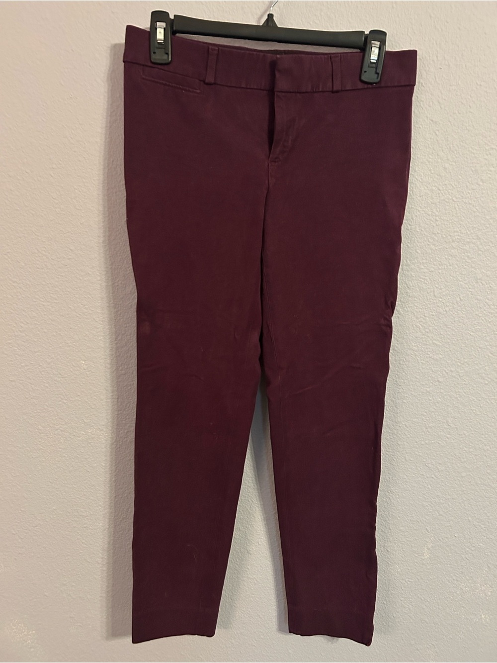 Banana Republic Sloan Fit Women Burgundy Slim Pants Size 2